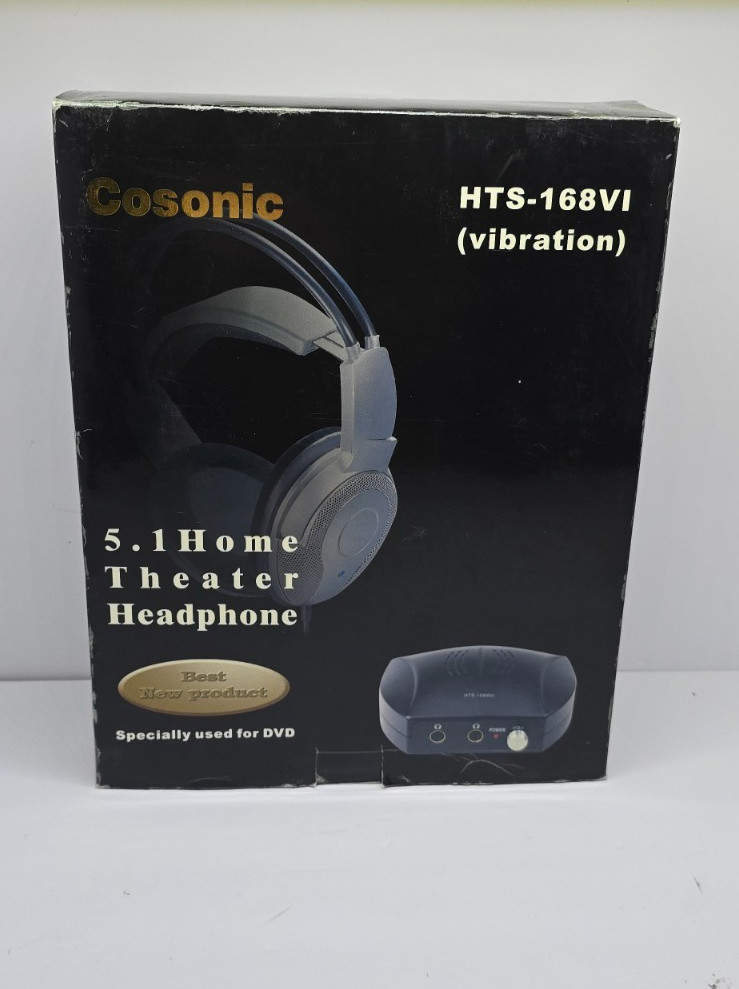 Cosonic HTS-168MVI 5.1 Surround Sound Home Theater Headphones Vibration Box NOS