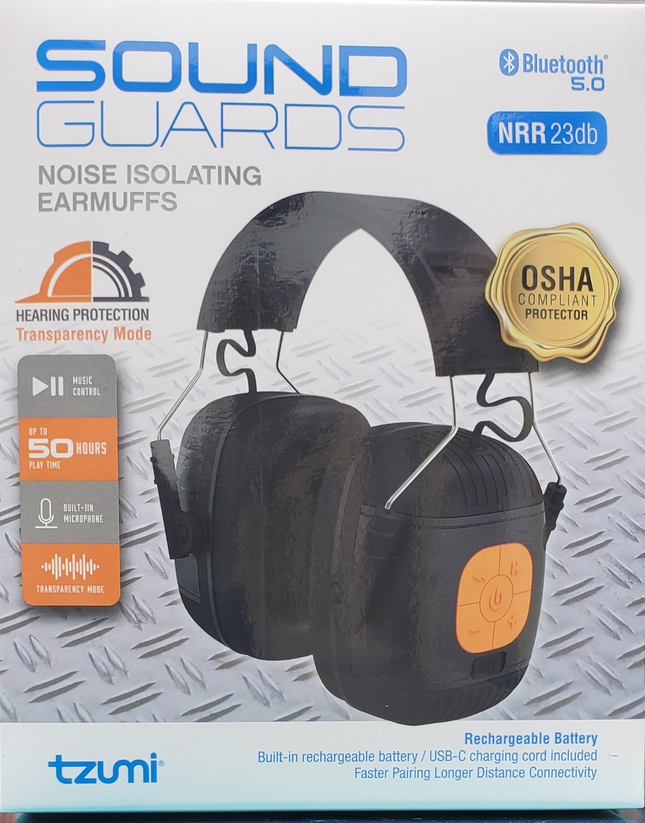 NEW Tzumi Sound Guards Noise Isolating Hearing Protection Bluetooth Headphones