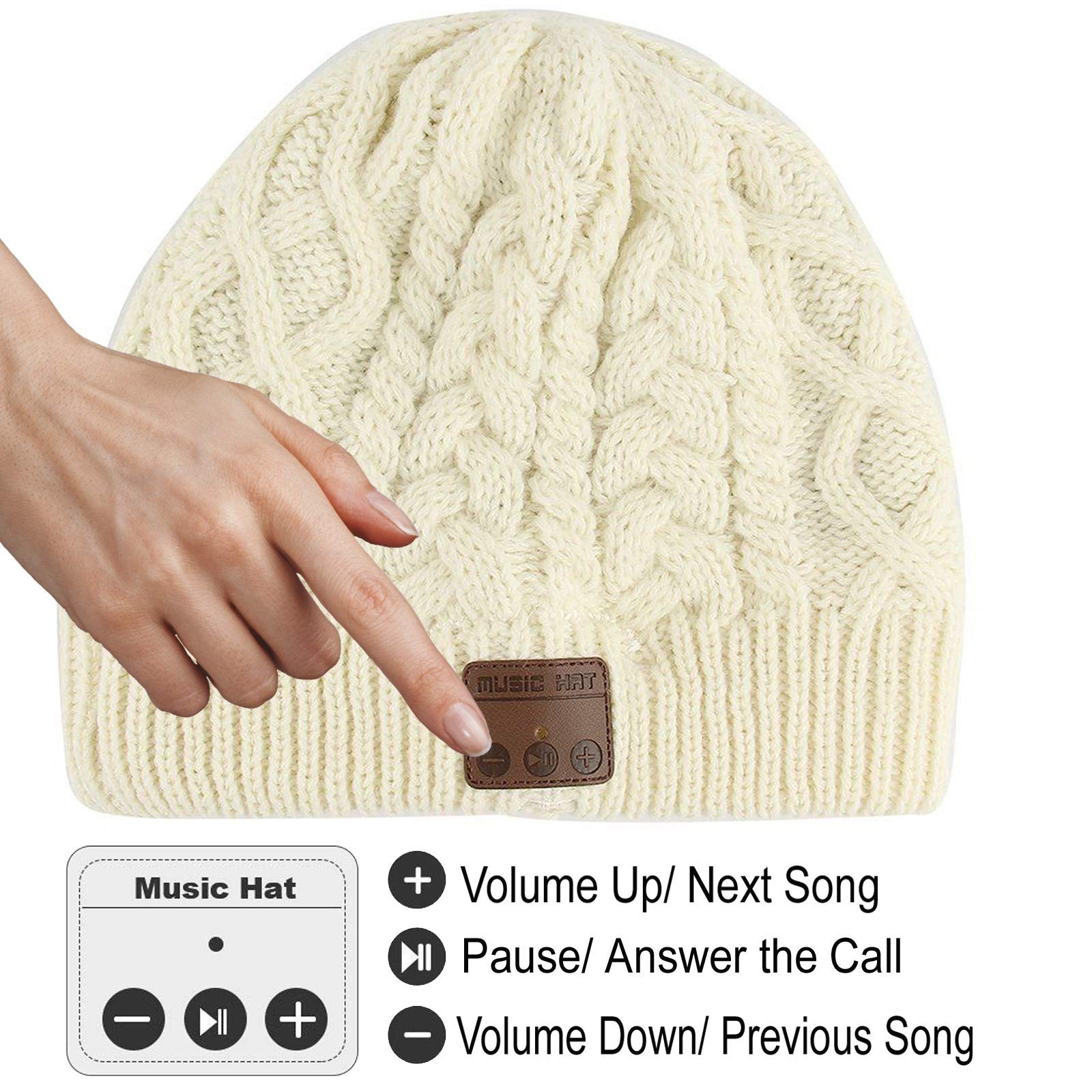 Wireless Hat Music Beanie Women Beanie Headphones V5.0 Wireless Men Headset B…