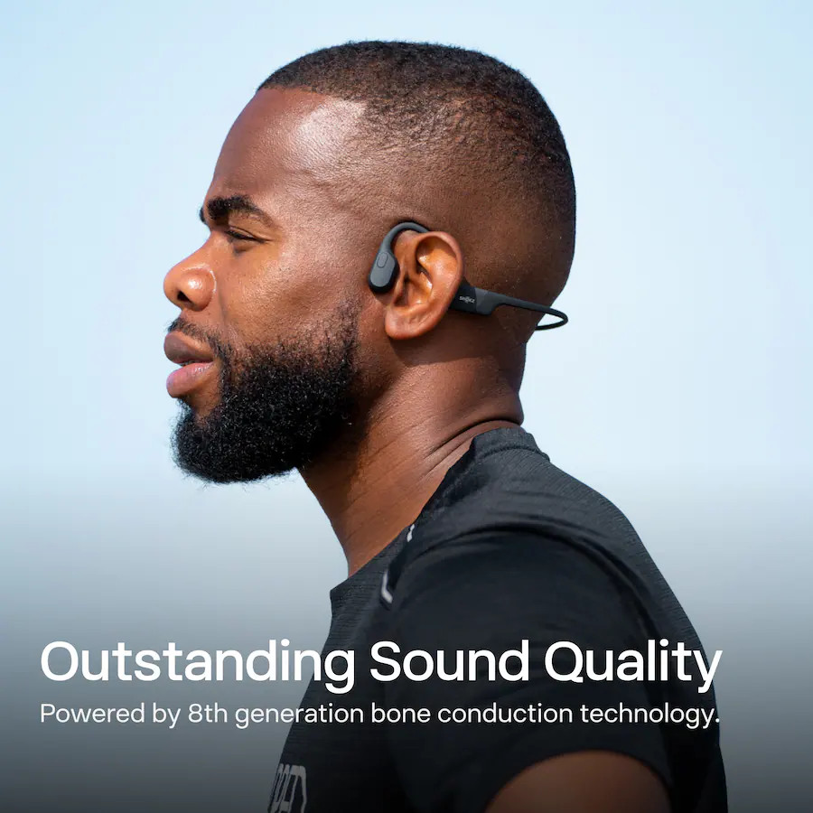 SHOKZ OpenRun Mini Bone Conduction Headphones Black Wireless Sport – NEW SEALED