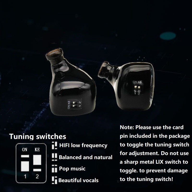 Ear Monitor Earbuds 10mm+6mm Composite Dual Dynamic Earphon 20Hz-20KHz