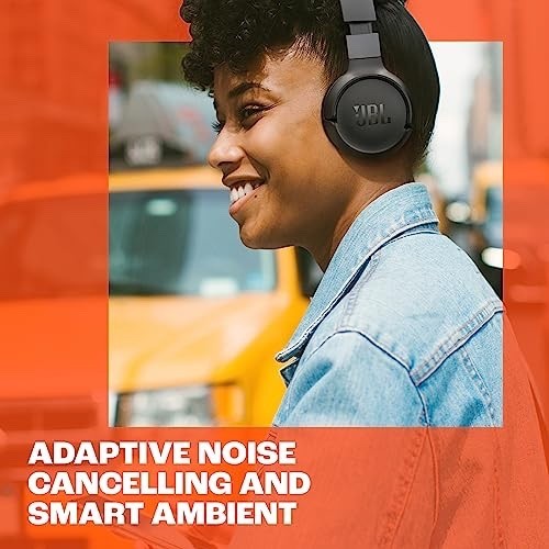 JBL TUNE 670NC ADAPTIVE NOISE CANCELLING WITH SMART AMBIENT WIRELESS (BLACK)