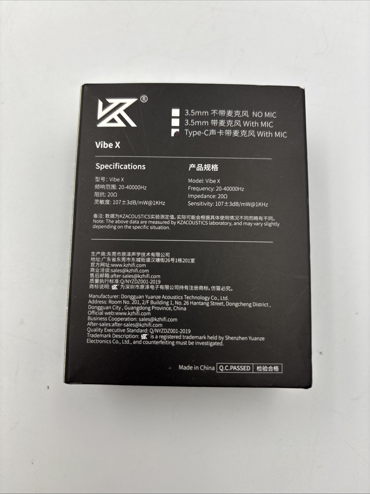 KZA Coustics Vibe X in Ear Monitor, HiFi IEM Earbuds USB-C New Open Box Tested