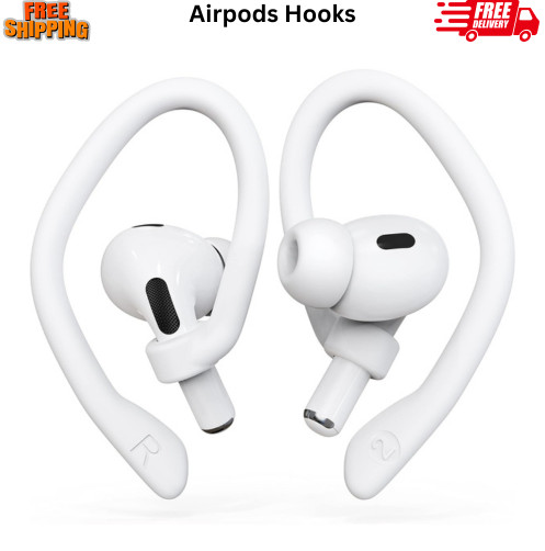 [2 Pairs] Ear Hooks for Airpods Pro 2 & 1, Airpods 4 & 3 & 2 & 1, Airpod Ear Ho