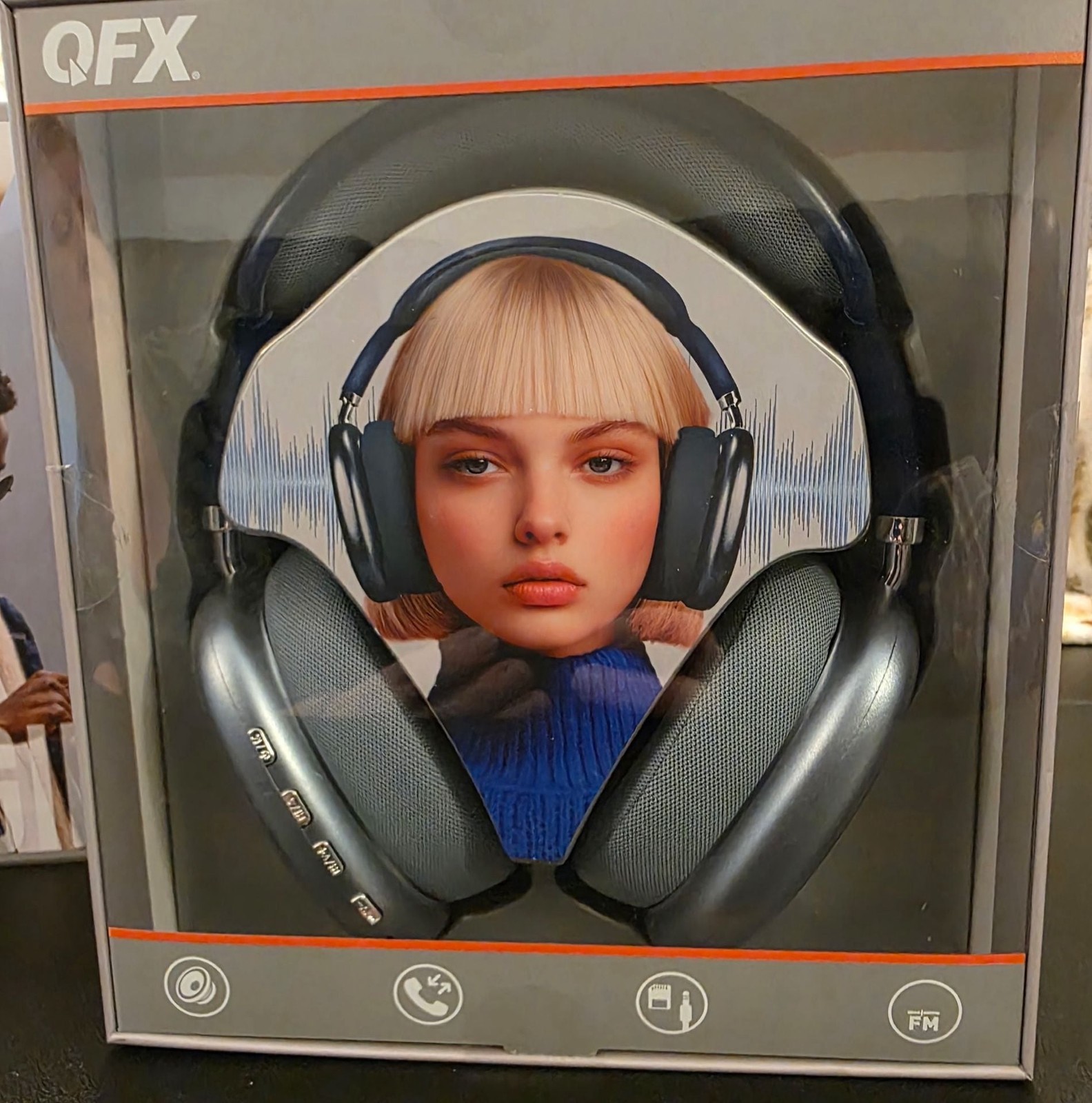 QFX Wireless Bluetooth Headphones with FM Radio and Micro SD Slot