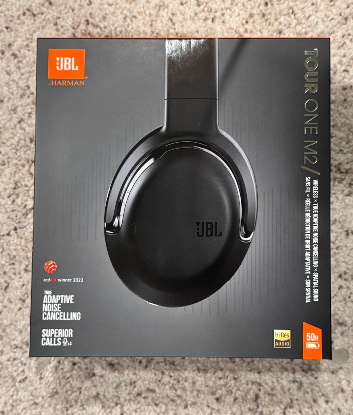 JBL Tour One M2 Wireless Over-Ear Noise Cancelling Headphones (Black) (NEW)