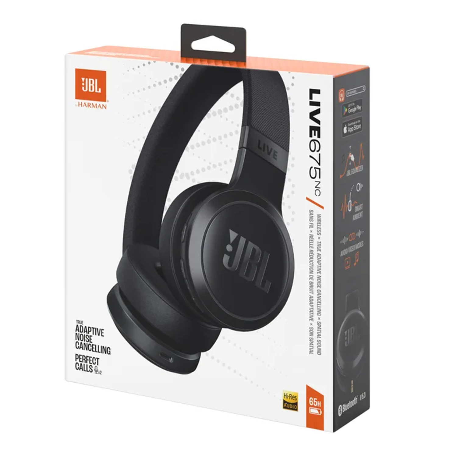 JBL Live 675NC Wireless True Adaptive Noise-cancelling On-Ear Headphone OPEN BOX