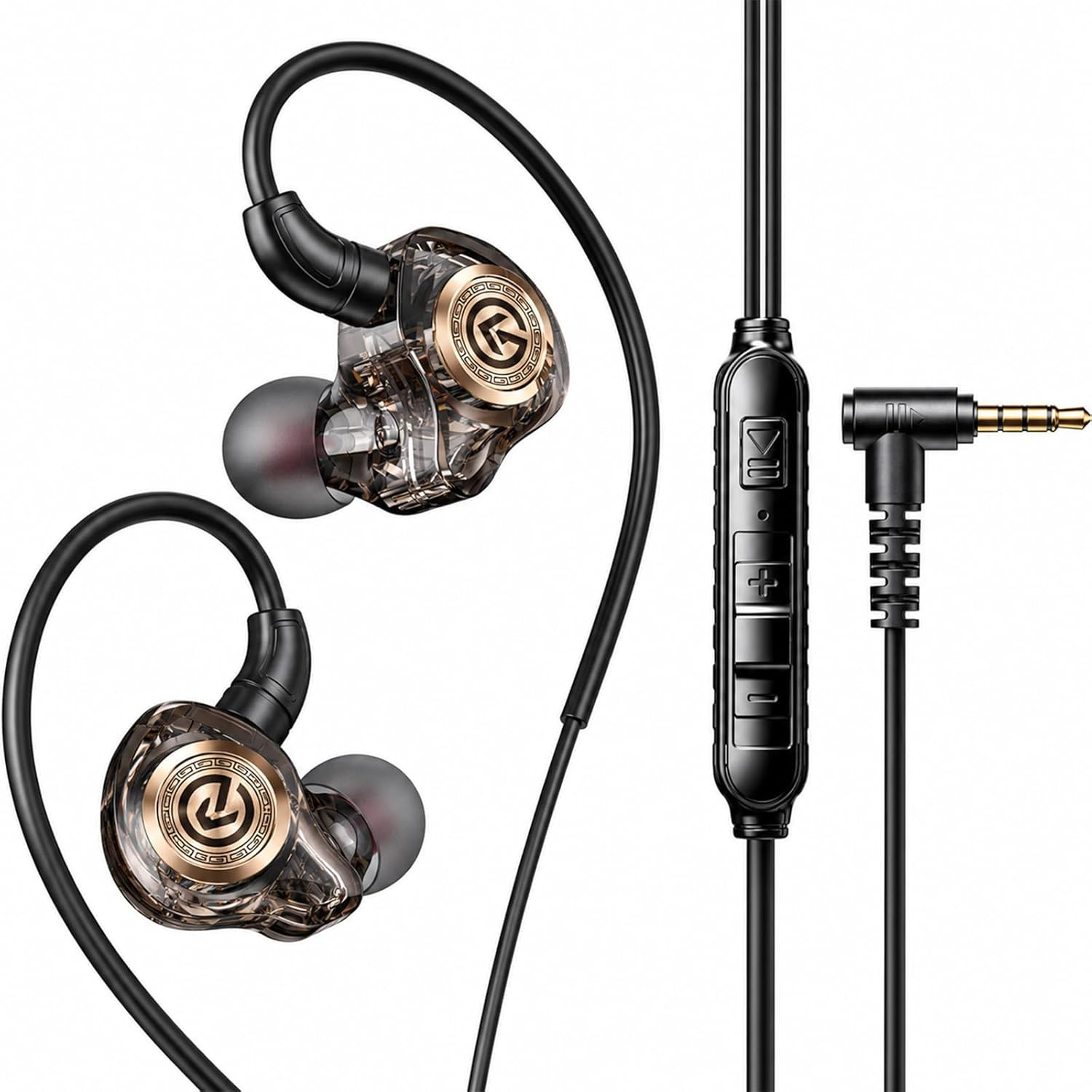 Gaming Earbuds with Mic, Wired in-Ear Gaming Headphones, 10mm Driver, 3.5mm & US
