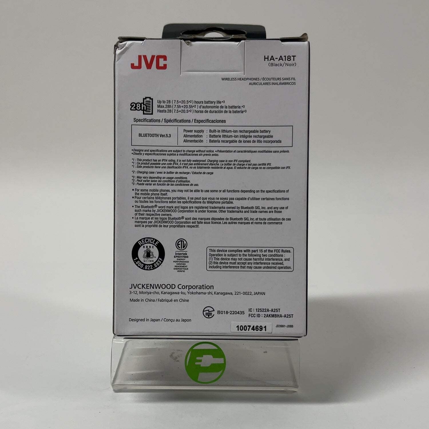 New JVC Marshmallow True Wireless Earbuds Black HA-A18T