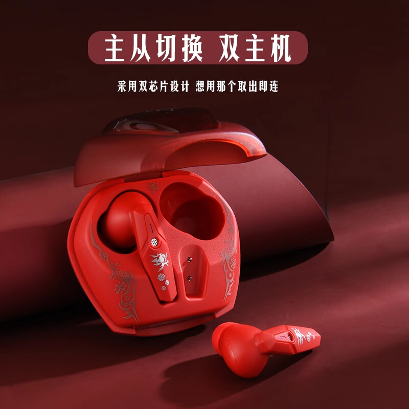 Fire God ：Mavika-Sound Bluetooth Earbuds Wireless Semi-In-Ear Earphones w/Case