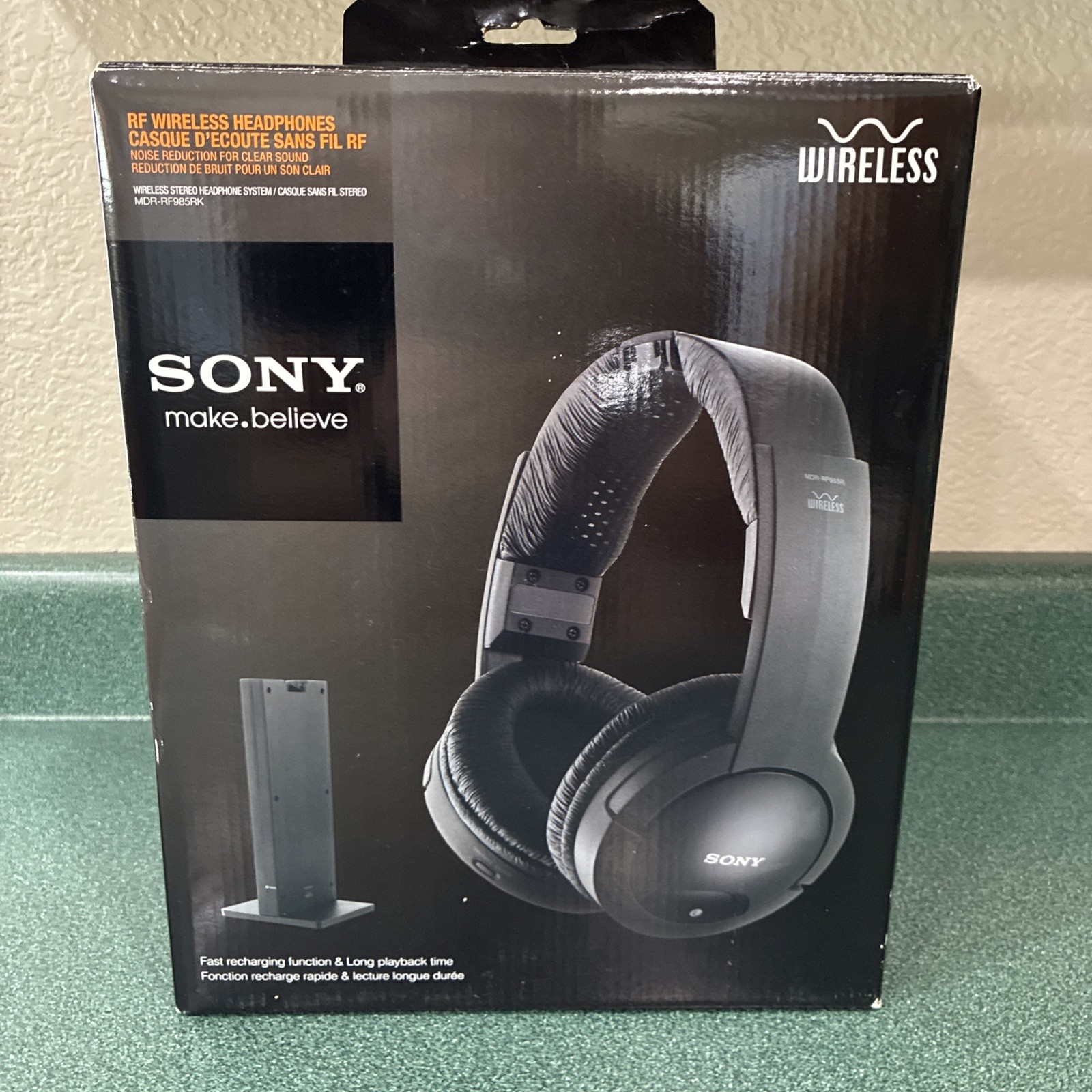 Sony MDR-RF985RK Over Ear Headphones – Wireless Black OPEN BOX