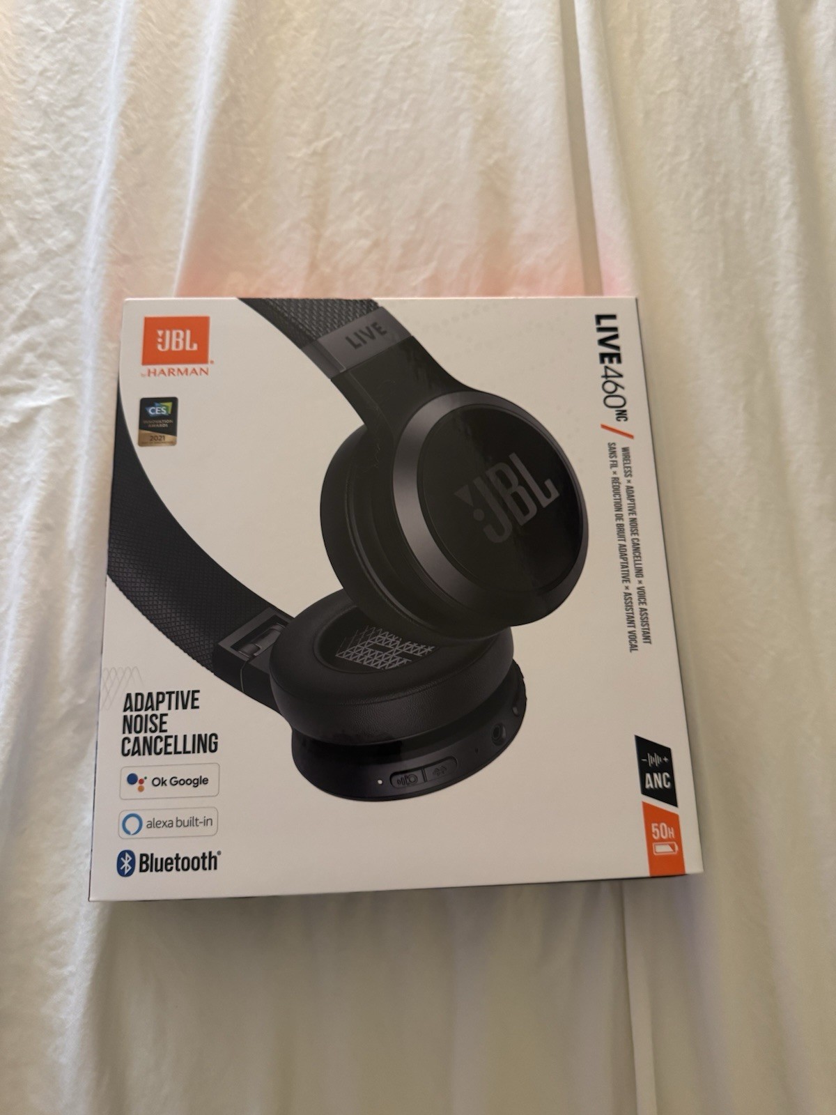BRAND NEW JBL Live 460NC Wireless On-Ear Noise-Cancelling Headphones – Black
