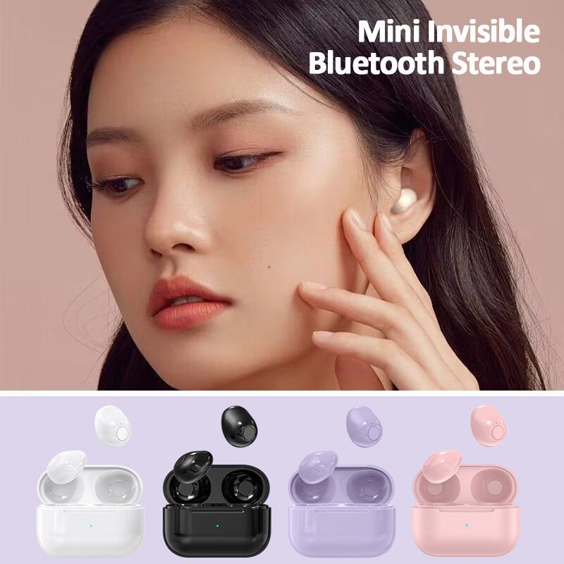 Mini Earbuds Bluetooth 5.2 Invisible Sleep Headphones Wireless Stereo Earphones