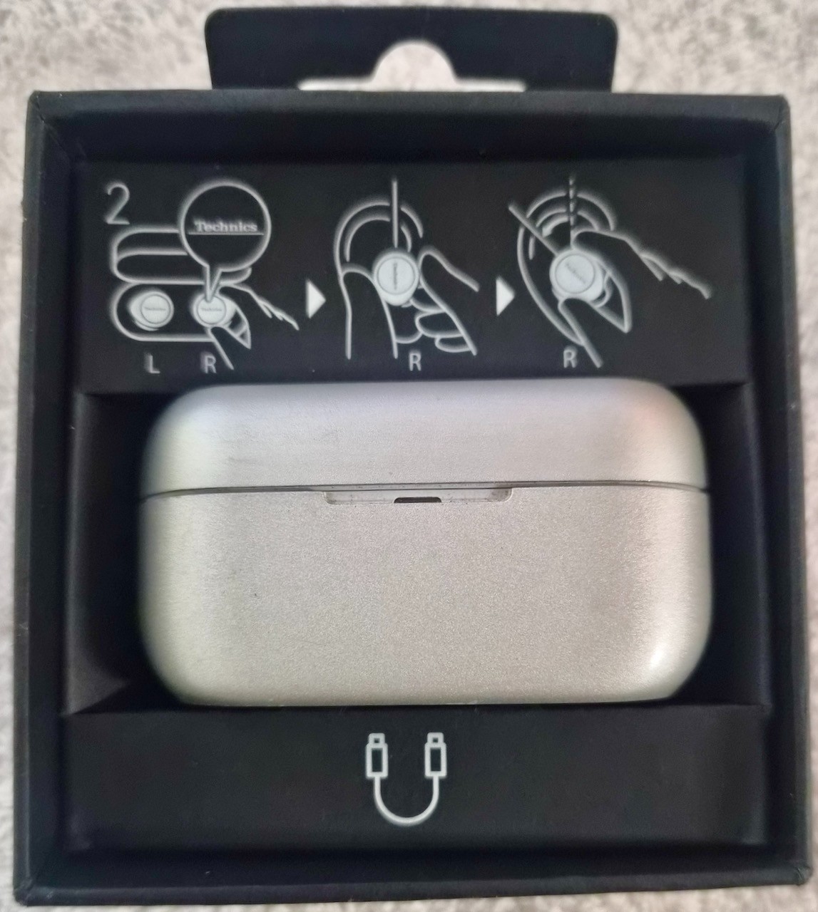Technics EAH-AZ-80 earbuds – Silver- Complete