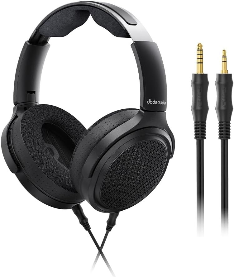 FiiO JT7 Over-Ear Planar Magnetic Headphones, 95x86mm Planar Drive (Black)