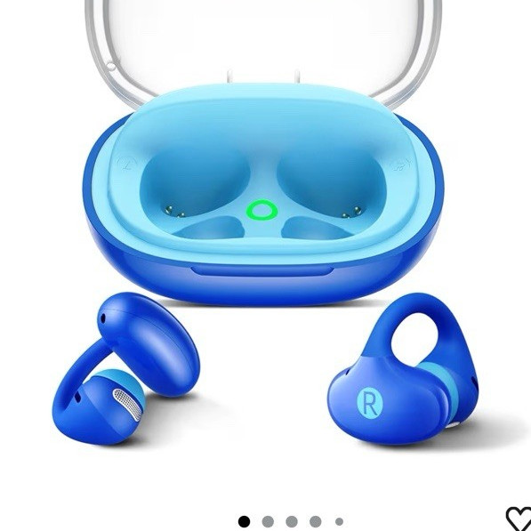 FOYCOY 1100 Series Bluetooth Open-Ear Clip-On Ear-Hook Headphones Blue 85dB