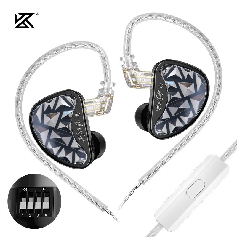 KZ AS24 PRO 24BA Balanced Armature Wired In-Ear HiFi Earphones w/ Mic