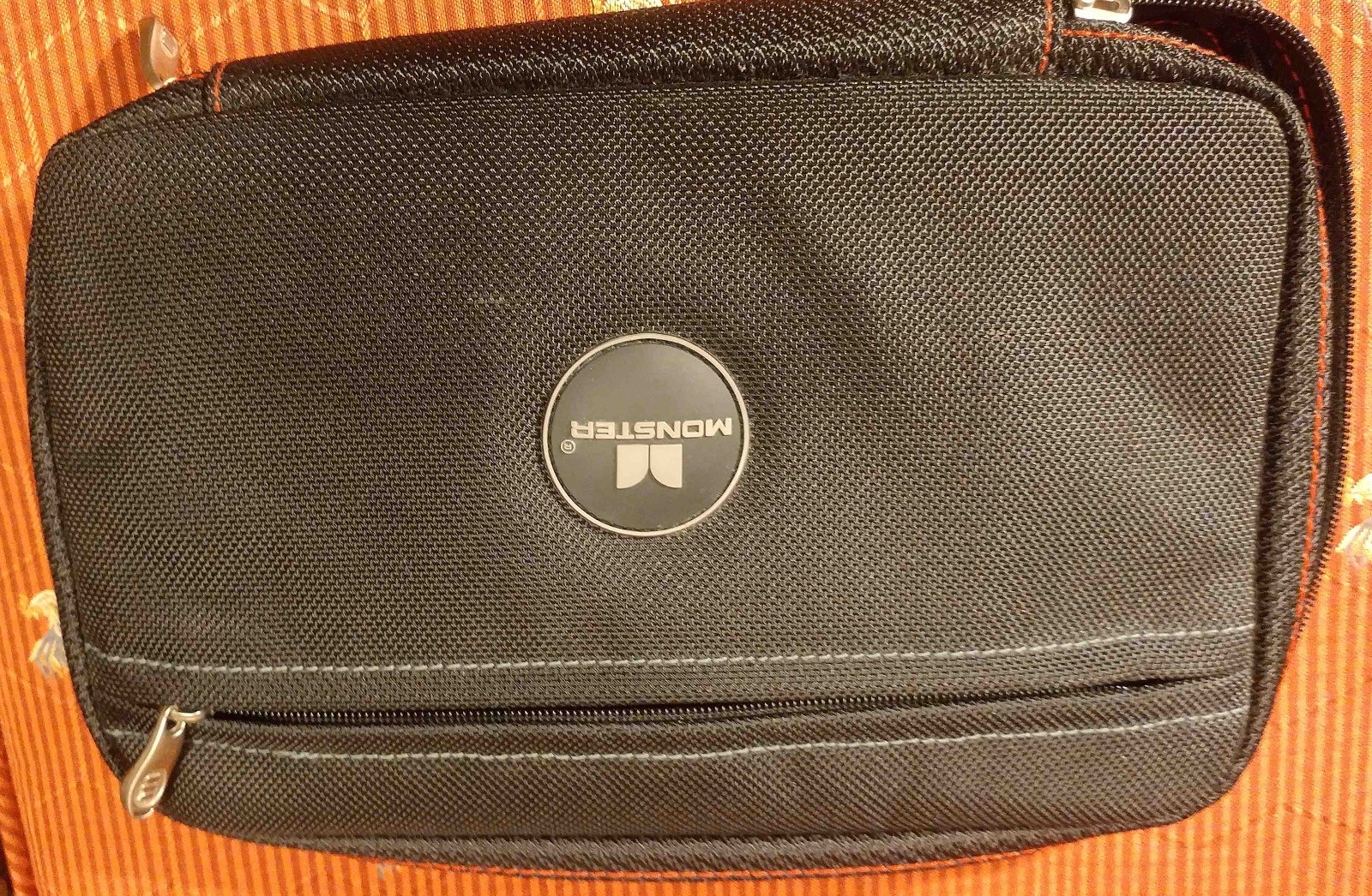 Pre-Owned Monster Brand Travel Case. Stylish. Black.