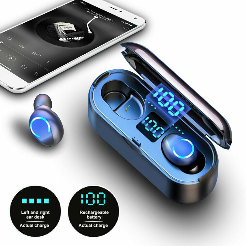 Waterproof Bluetooth 5.0 Earbuds Stereo Sport Wireless Headphones in Ear Headset