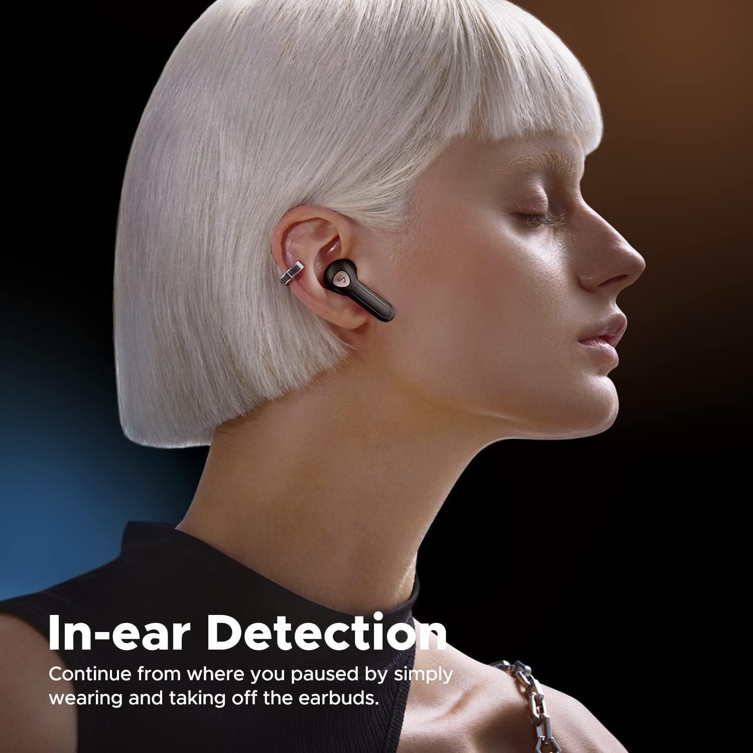 ? SOUNDPEATS Air3 Deluxe HS Hi‑Res LDAC Semi‑In‑Ear Earbuds 20H ENC – Black