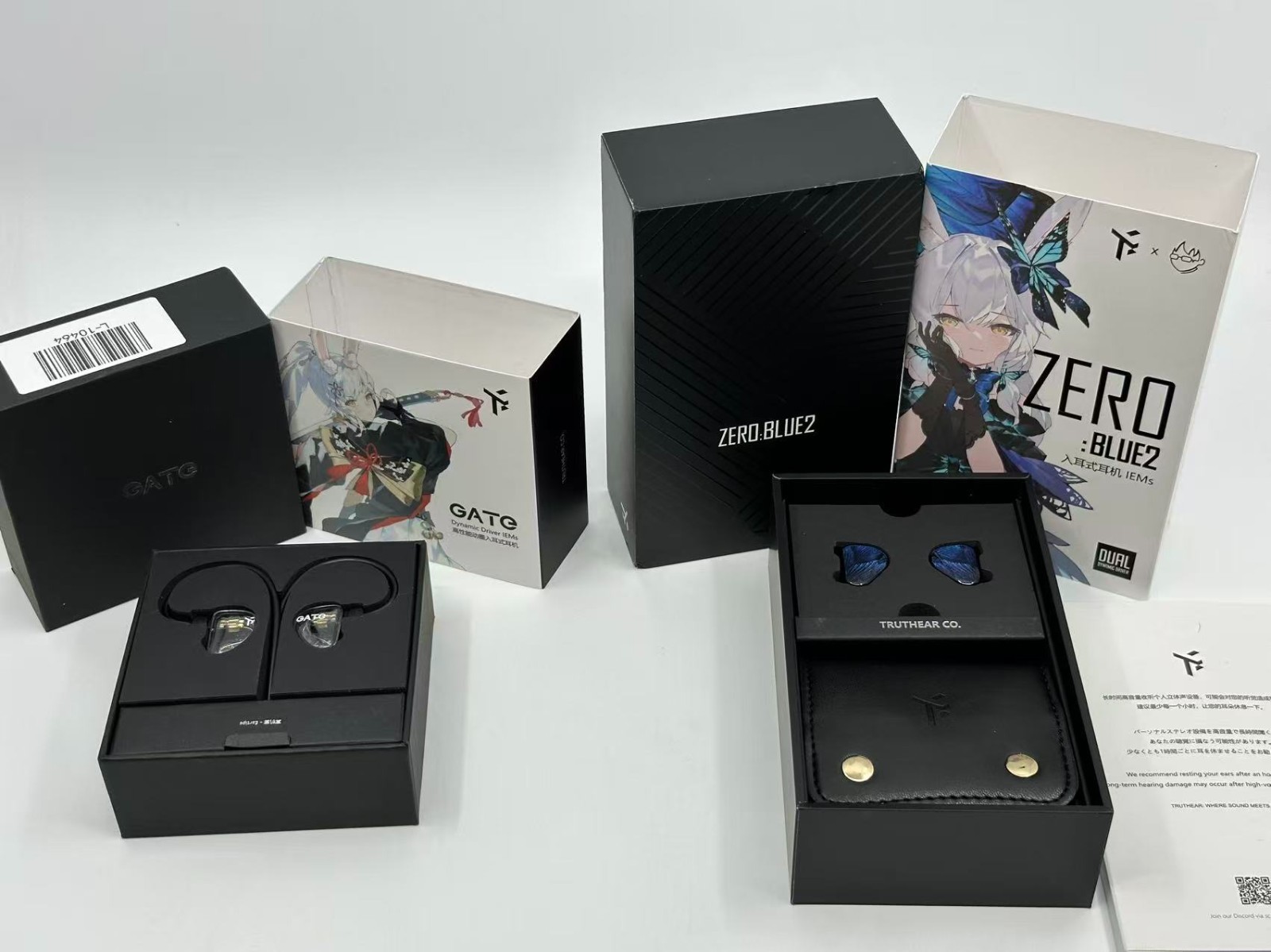 TRUTHEAR x Crinacle Zero Blue 2 No-Mic Version + TRUTHEAR GATE In-ear Monitor