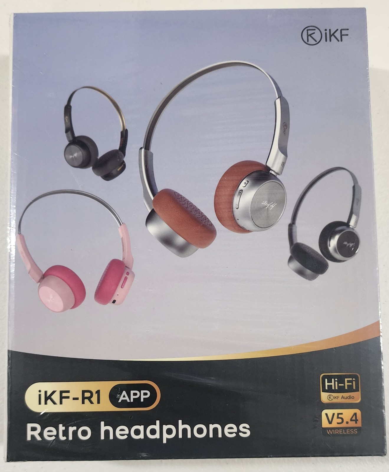 iKF R1 Wireless Retro Headphones | Bluetooth V 5.3 | 60 Hours Playtime | APP…