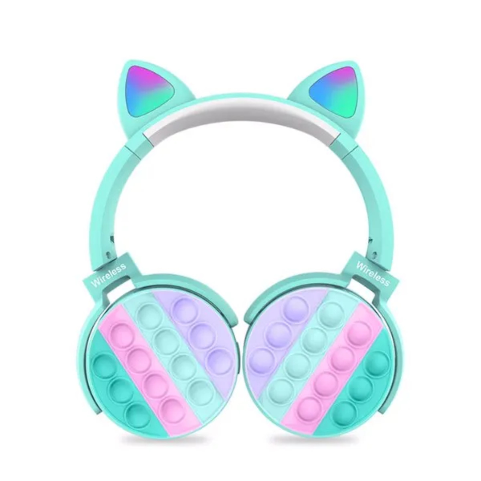 Stress Reducing Headphones Kids Bluetooth Fidget Pop Bubble Sensory Toy Wireless
