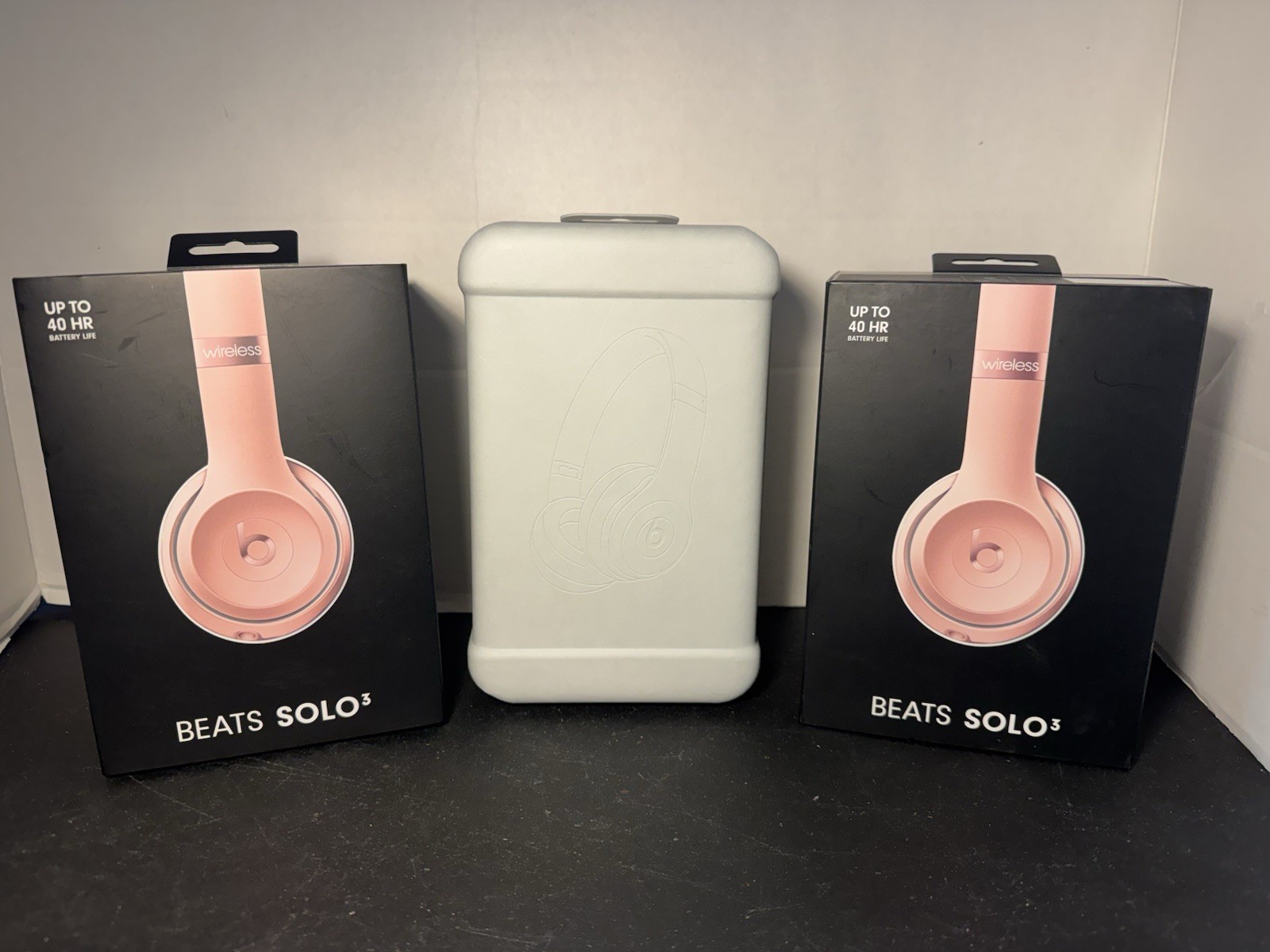 Beats Solo 3 & 4 LOT Wireless Headphones – 2 Black & 1 White EMPTY BOXES ONLY