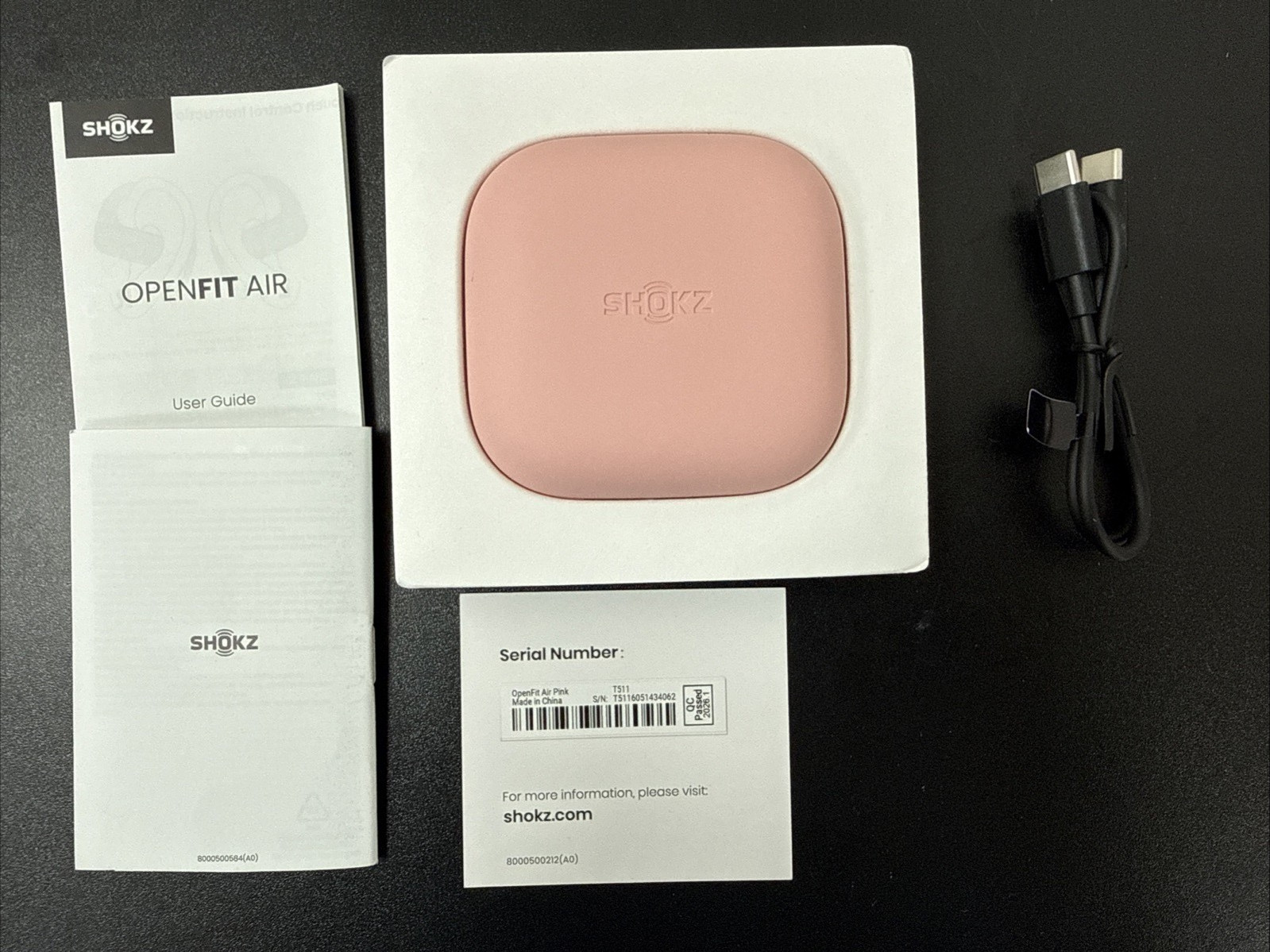 Shokz OpenFit Air Open-Ear True Wireless Earbuds • PINK T511
