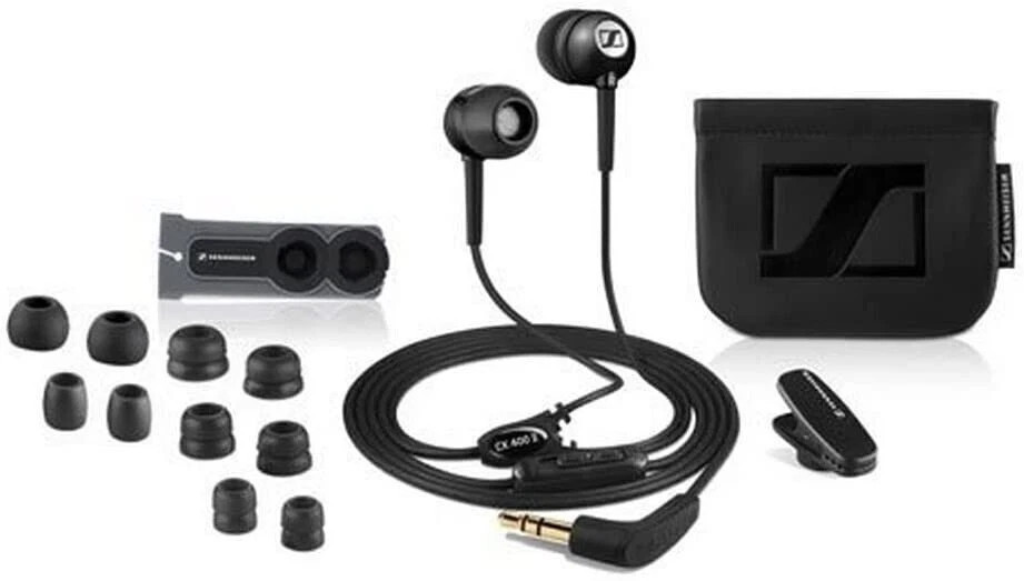 Sennheiser CX400-II-B In-Ear Dynamic Speaker System Single Sided Cable Headphone