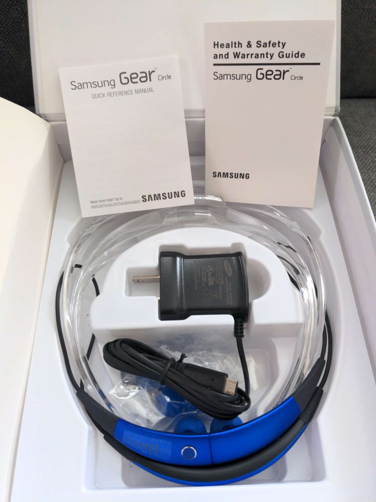Samsung Gear Circle Bluetooth Wireless Neckband Headphones Blue Multipoint