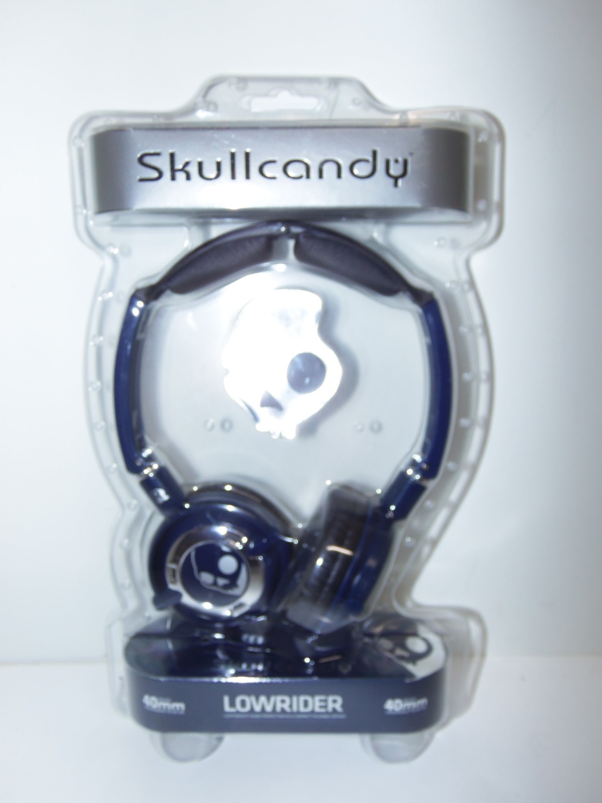 Skullcandy Lowrider On Ear 40mm Headphones Foldable Lightweight Blue – RARE NEW