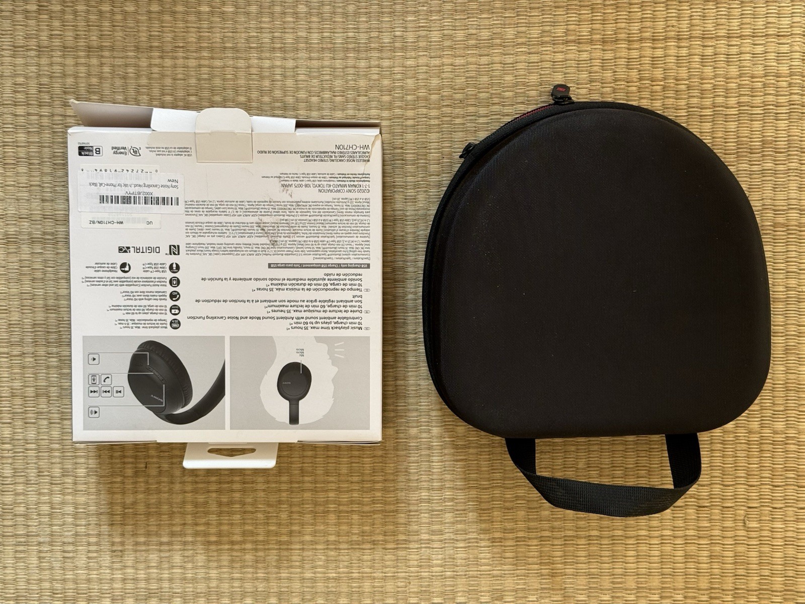 Sony WH-CH700N Wireless Over-Ear Headphones – Black + Carrying Case – Mint Cond.