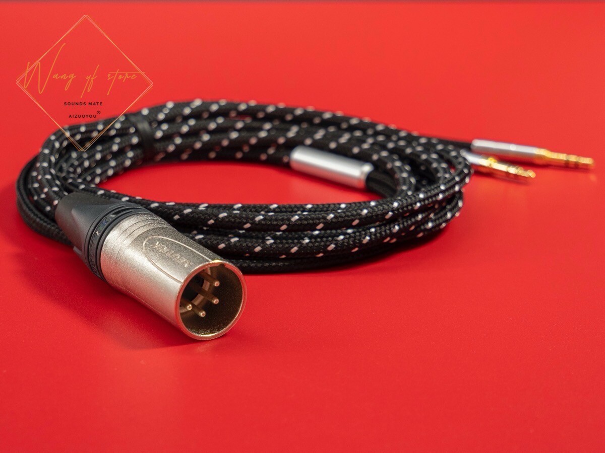 Hifi Balanced Audio Cable For Sony MDR Z7 Headphone 6.35 mm XLR 4 Pins Plug