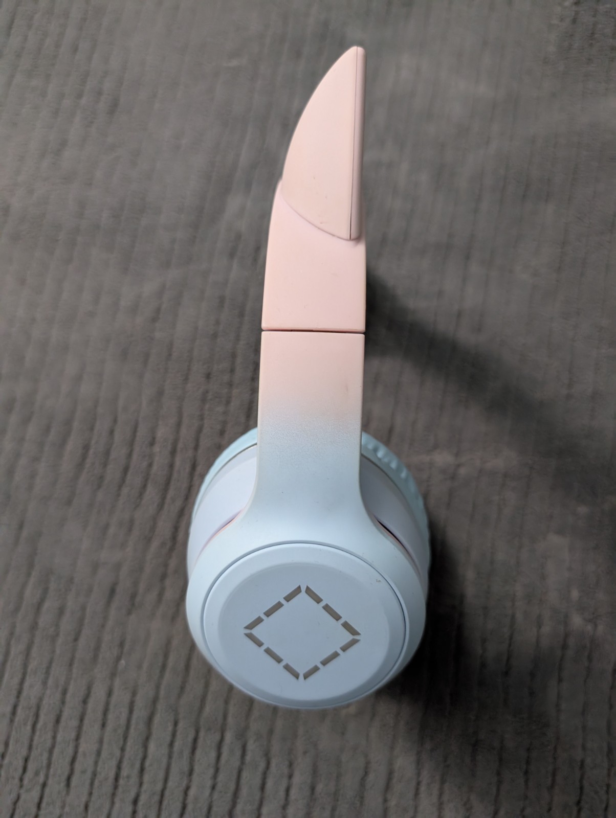Pink/Blue Cat Ear Over-Ear Bluetooth Headphones w/ LED, Mic, Controls