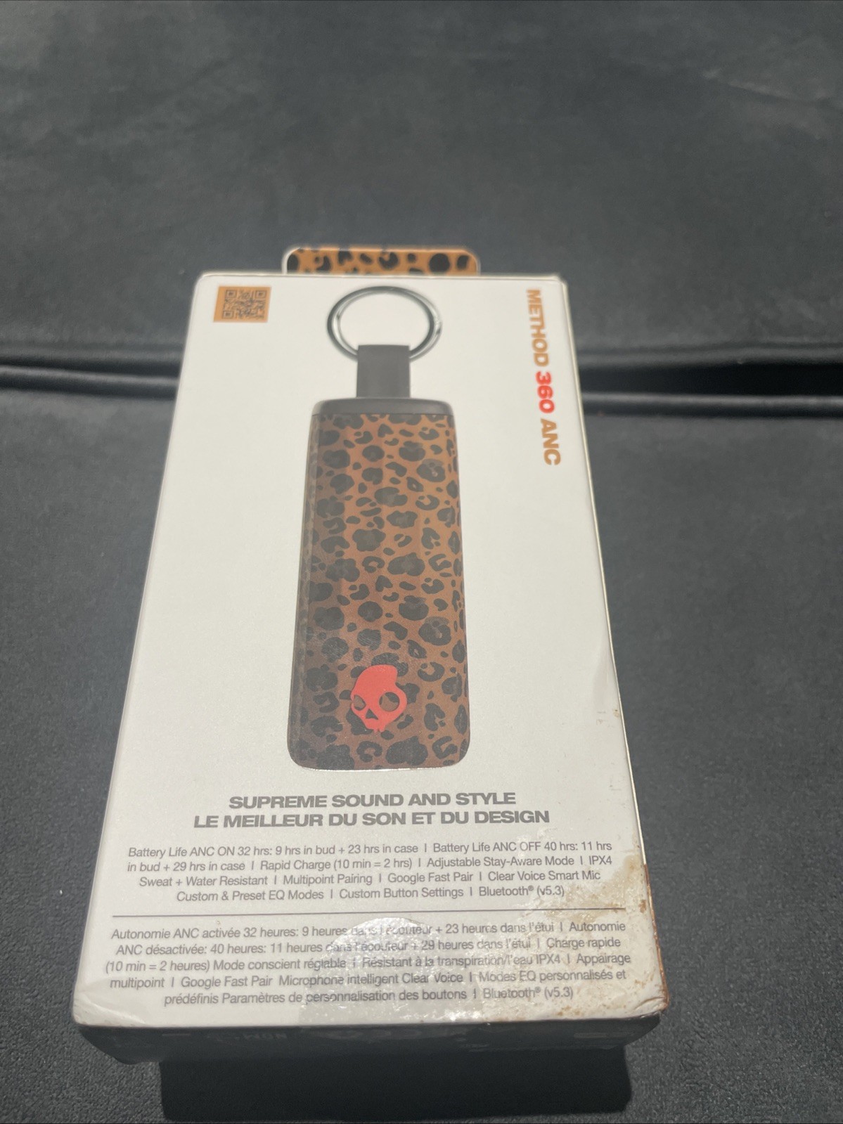 Skullcandy Method 360 ANC Wireless Earbuds, Sound by Bose Brand New Leopard