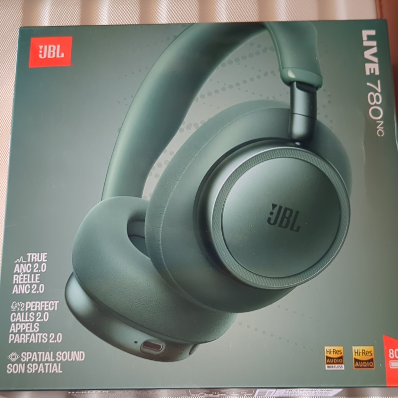 JBL Live 780NC Bluetooth Wireless Over-Ear Headphones w/ ANC, Hi-Res, Green
