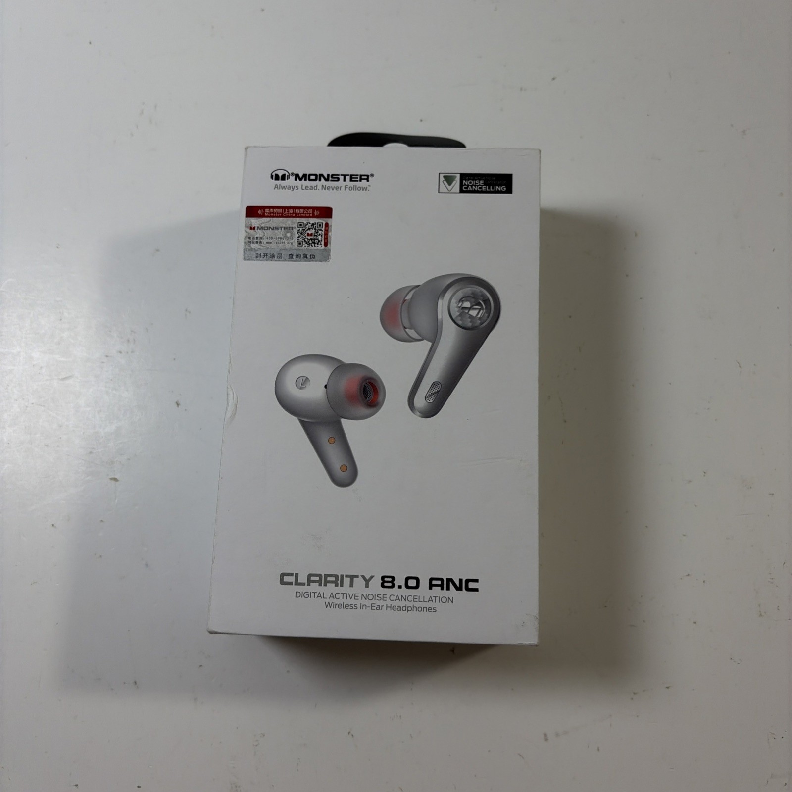 Monster Clarity 8.0 Hybrid Active Noise Cancelling Wireless Earbuds,