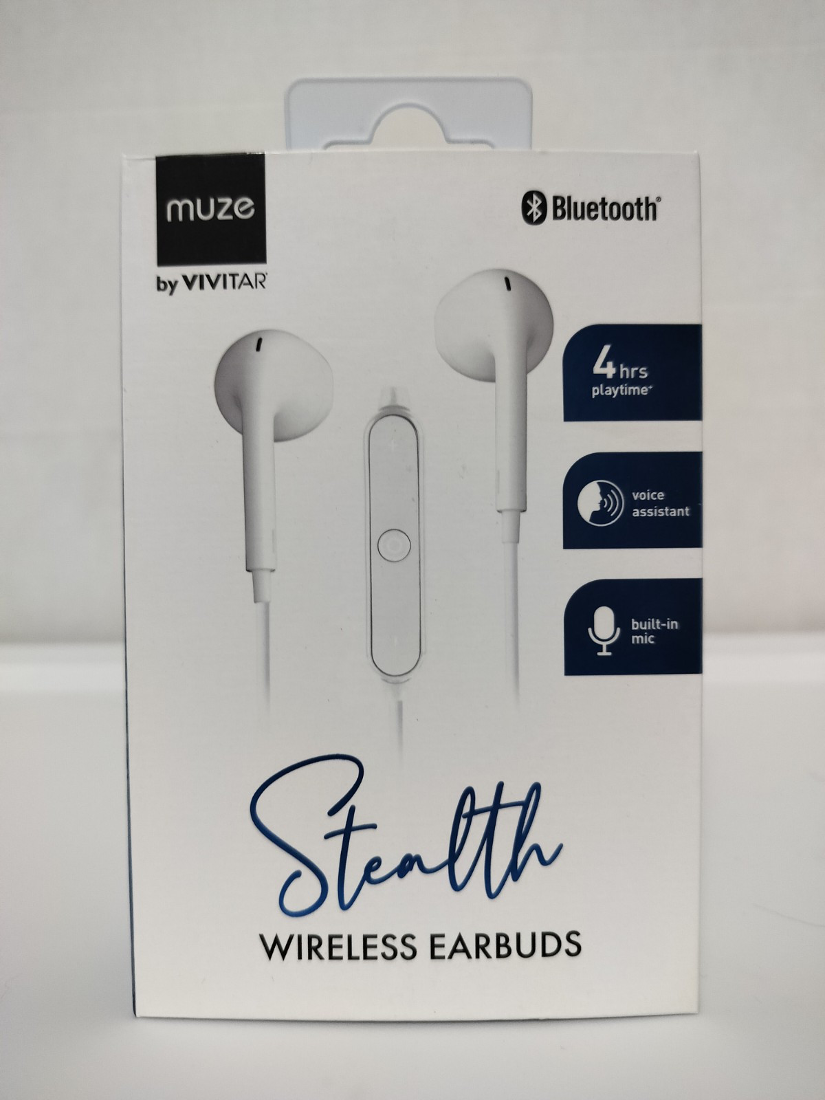 Muse by Vivitar – STEALTH Wireless Earbuds – Bluetooth – White – SEALED NIB