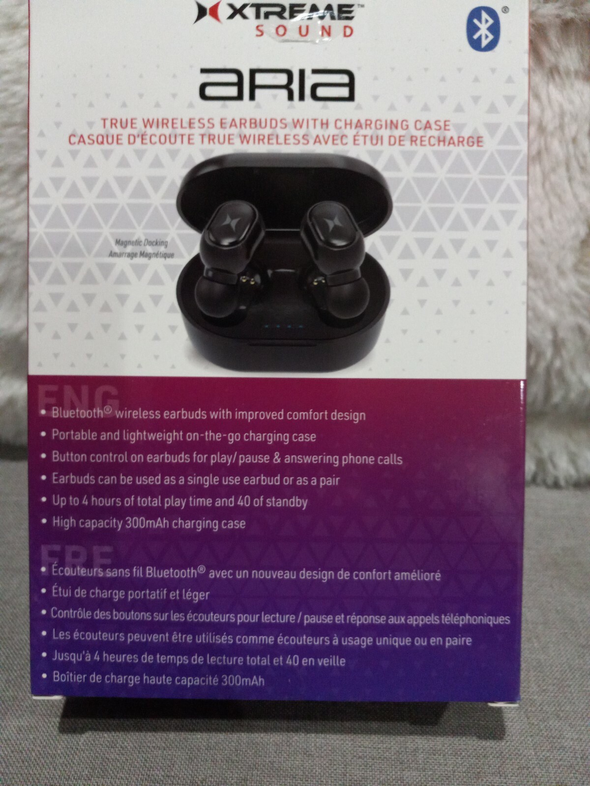 New! Aria True Wireless Earbuds by Xtreme Sound TWS Series Black Charging Case!