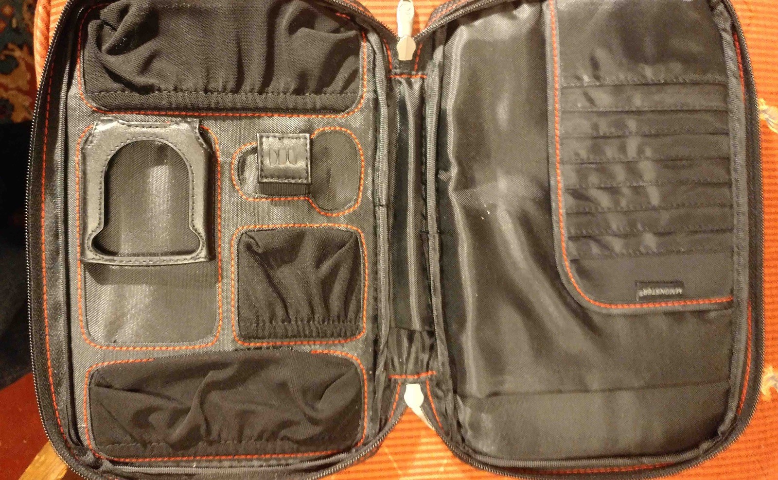 Pre-Owned Monster Brand Travel Case. Stylish. Black.