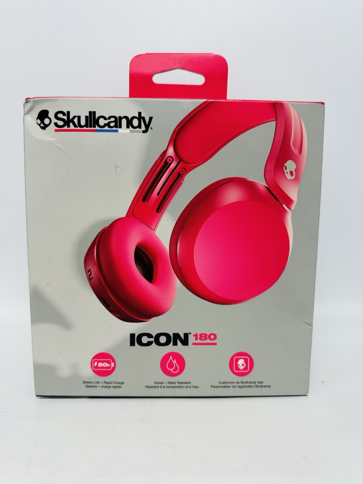 Skullcandy – Icon 180 – On-Ear Wireless Bluetooth Headphones – Crazy Pink *NEW*