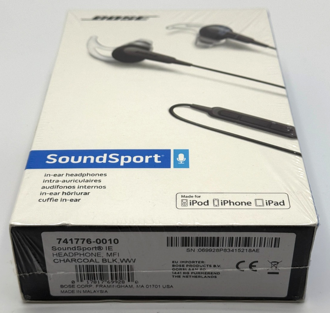 BOSE SoundSport in-ear headphones Wired Apple Controls w/ Mic Energy Green NEW