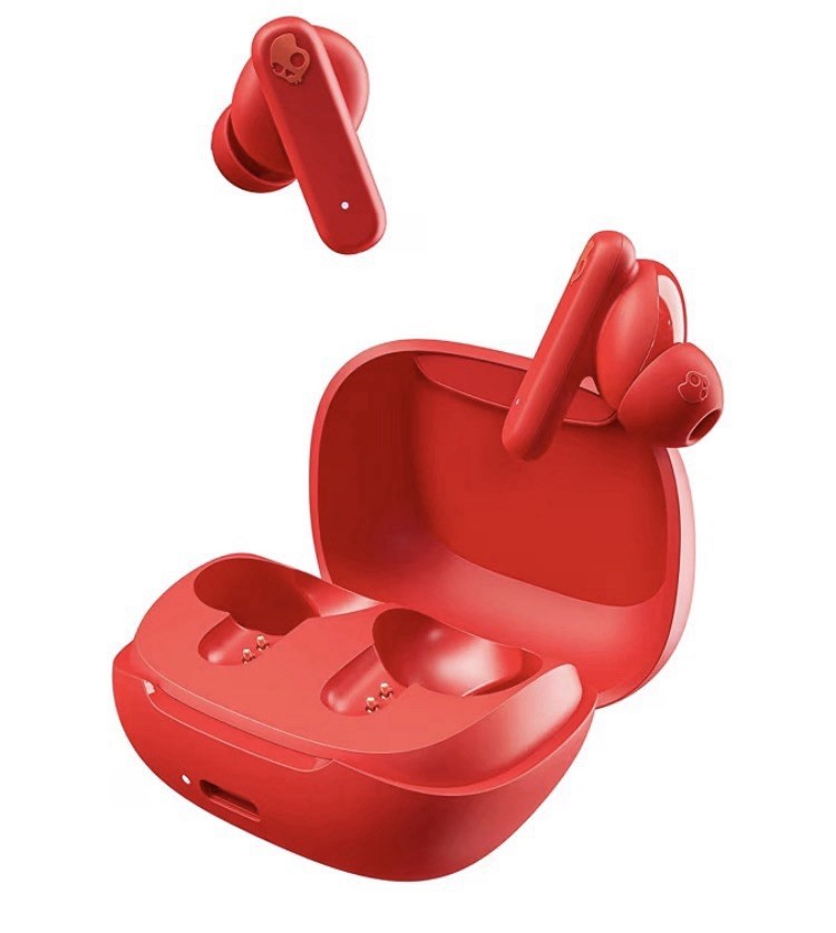 New Skullcandy Smokin’ Buds Wireless Earbuds Bluetooth Headphones Flame Red A9