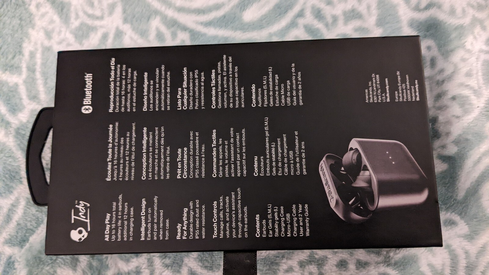 Skullcandy Bluetooth Headphones Indy, True Wireless, 16 hours of battery