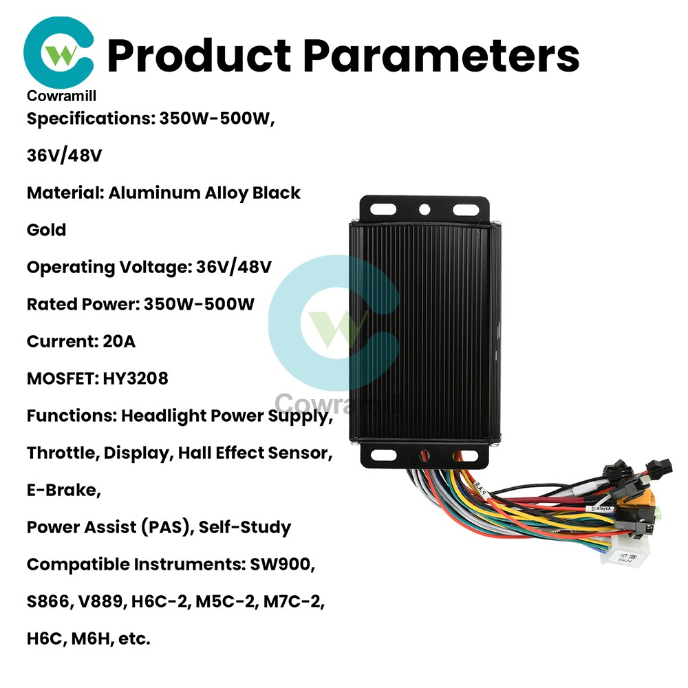 15PCS 36V 48V 20A Sine Wave Brushless Motor Controller 350W-500W