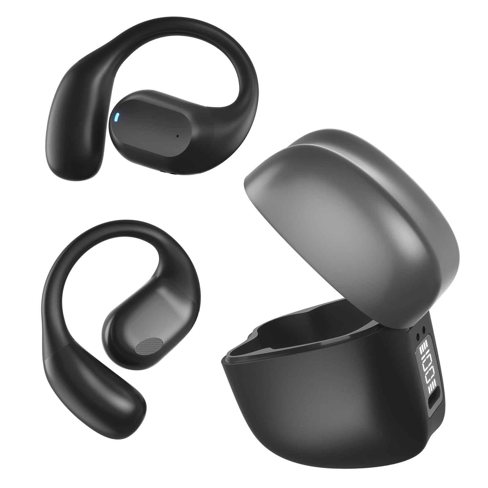 Open Ear Earbuds Wireless Bluetooth 5.4 Headphones w Over Ear Hook