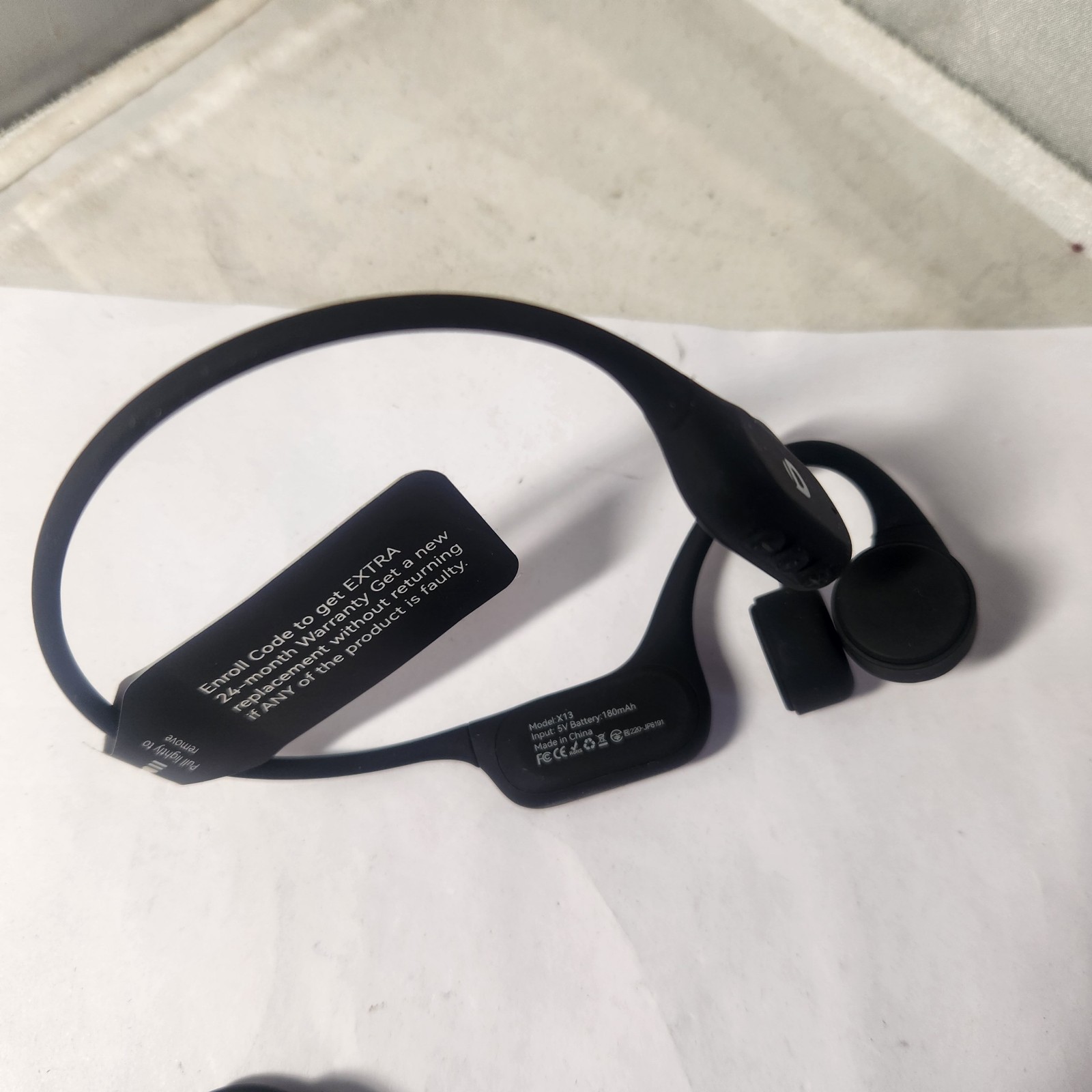 DEMICEA Open Ear Sport Headphones, Wireless Bone Conduction Earphones Workouts