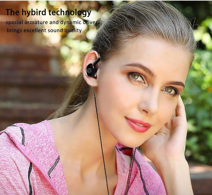 HiFi Stereo In-Ear Monitor Headphones with Dual Dynamic Drivers and Detachabl…