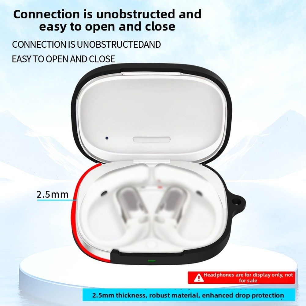 For Shokz OpenFit Pro Earphones Silicone Protective Case with Charging Cutouts
